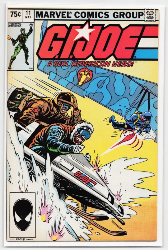 G.I. Joe: A Real American Hero #11 (Marvel Comics, 1983), raw, ungraded comic book — front cover