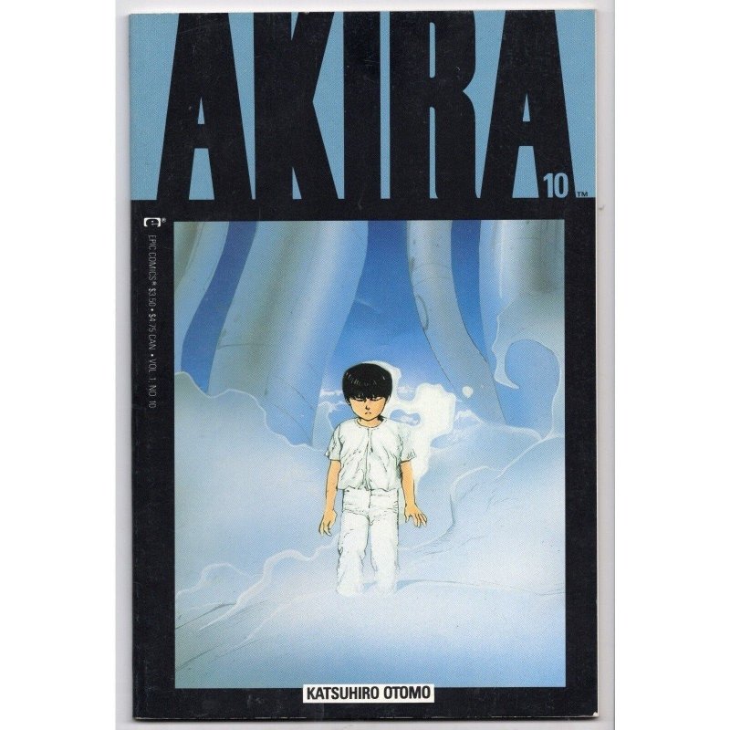 Akira #10 (Marvel Comics, 1990), raw comic book in VF+ 8.5 condition — front cover