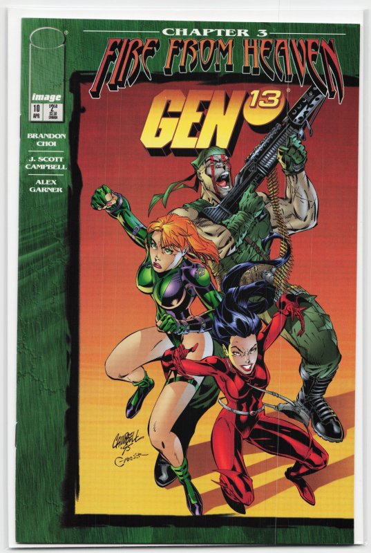 Gen 13 #10 (1996), raw, ungraded comic book — front cover