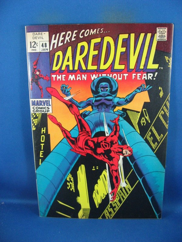 Daredevil #48 (Marvel Comics, 1969), raw comic book in VF+ condition — front cover