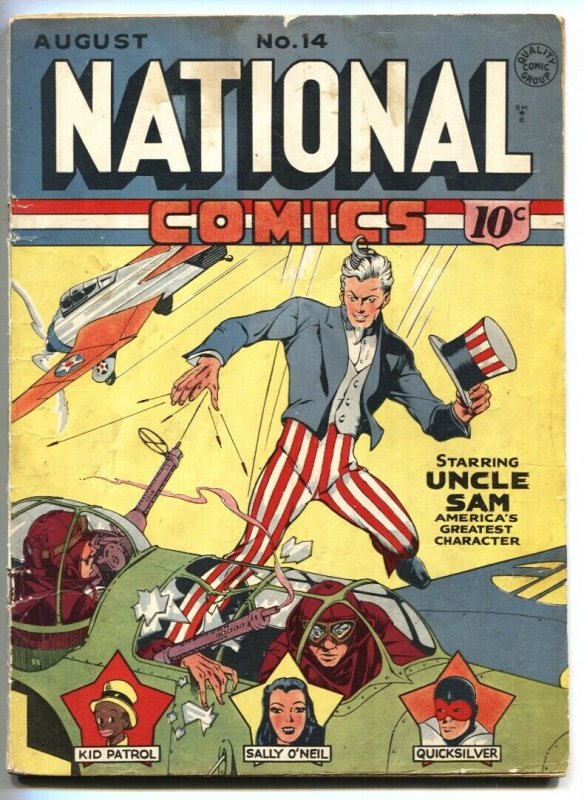 National Comics #14 (1941), raw, ungraded comic book — front cover