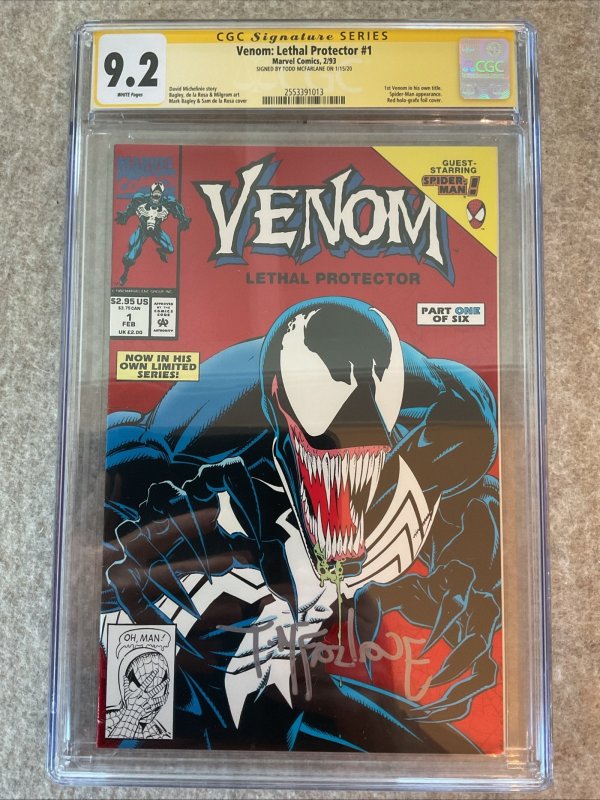Venom: Lethal Protector #1 (Marvel Comics, 1993), raw, ungraded comic book — front cover