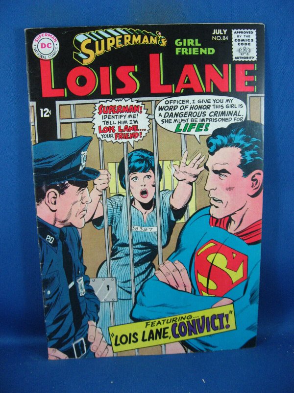 Superman Girlfriend Lois Lane #84 (DC Comics, 1968), raw, ungraded comic book — front cover