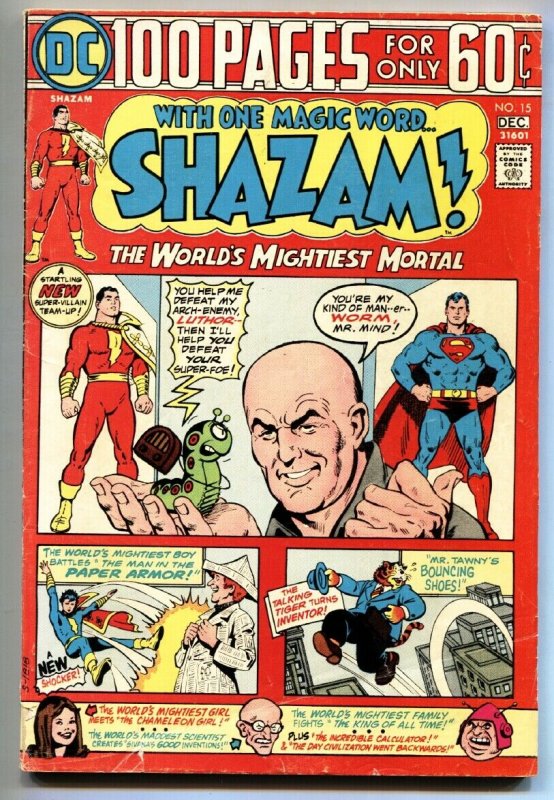 Shazam! #15 (DC Comics), raw comic book in VG condition — front cover