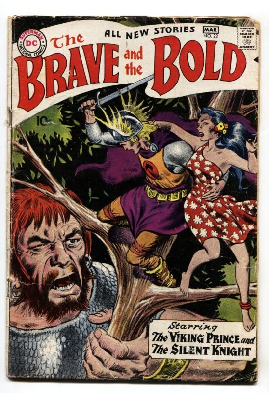 Brave and the Bold #22 (DC Comics, 1959), raw, ungraded comic book — front cover