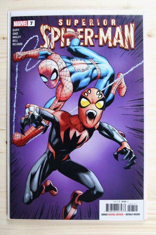 Superior Spider-Man #7 (Marvel Comics, 2024), raw comic book in NM+ 9.6 condition — front cover