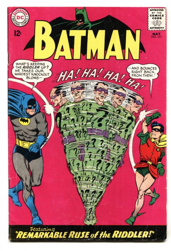 Batman #171 - 1965 - DC - Vg/fn - Comic Book (DC Comics, 1965), raw comic book in VG/FN condition — front cover