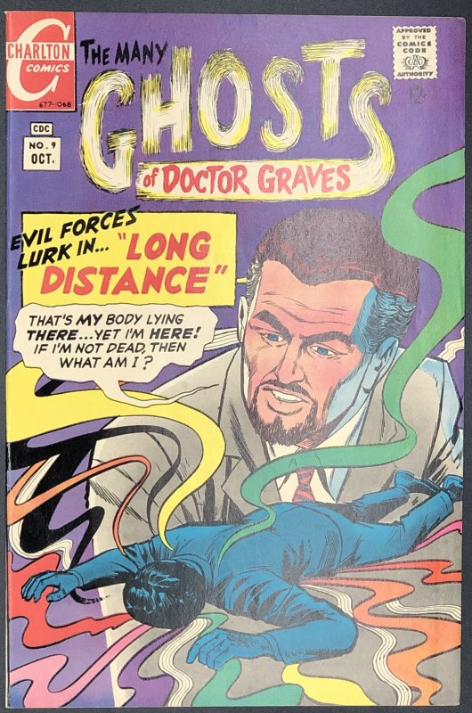 Many Ghosts of Dr. Graves #9 (1968), raw comic book in NM- condition — front cover