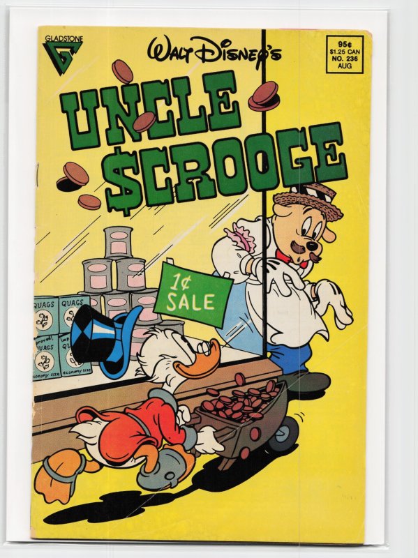Uncle Scrooge #236 (Gladstone, 1989), raw, ungraded comic book — front cover