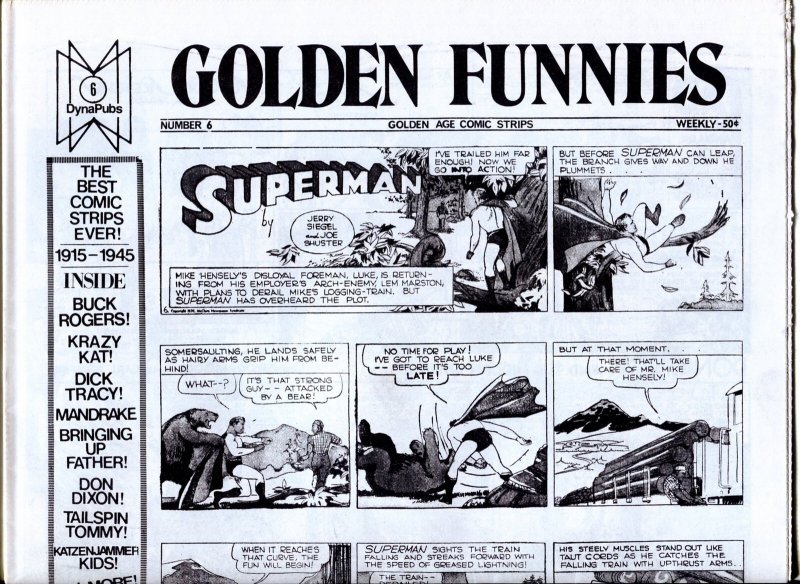 Golden Funnies #6 (1973), raw comic book in NM condition — front cover