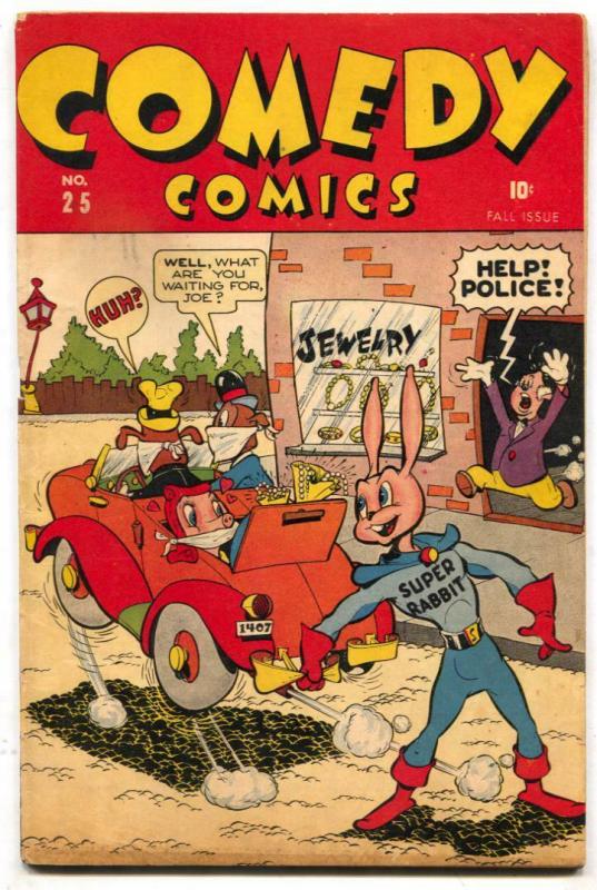 Comedy #25 (Timely Comics, 1944), raw comic book in VG condition — front cover
