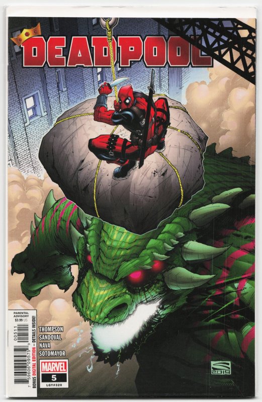 Deadpool #5 (Marvel Comics, 2020), raw, ungraded comic book — front cover
