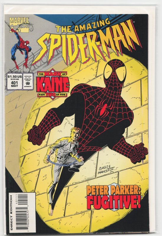 The Amazing Spider-Man #401 (Marvel Comics, 1995), raw, ungraded comic book — front cover