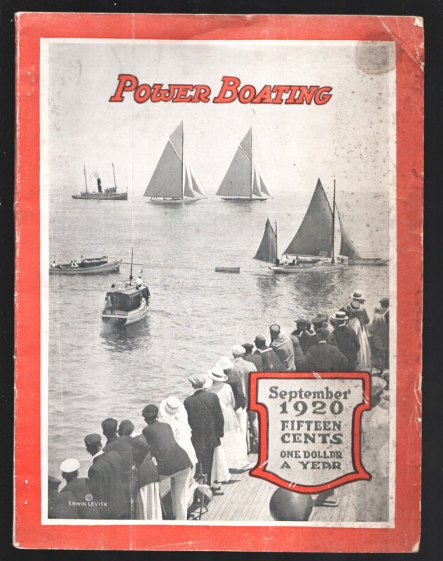 Power Boating 9/1920-Vintage Boat Photos-info & Ads-Outstanding Wooden Boat, raw, ungraded comic book — front cover