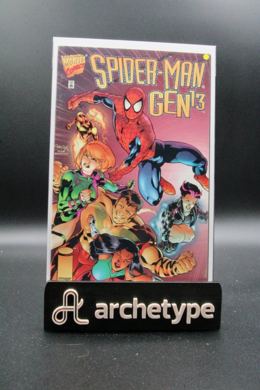 Spider-Man/Gen 13 #1 (Marvel Comics, 1990), raw comic book in NM- 9.2 condition — front cover