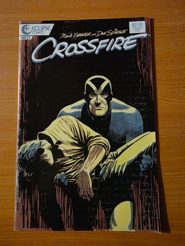 Crossfire #21 (Eclipse Comics, 1987), raw comic book in NM condition — front cover