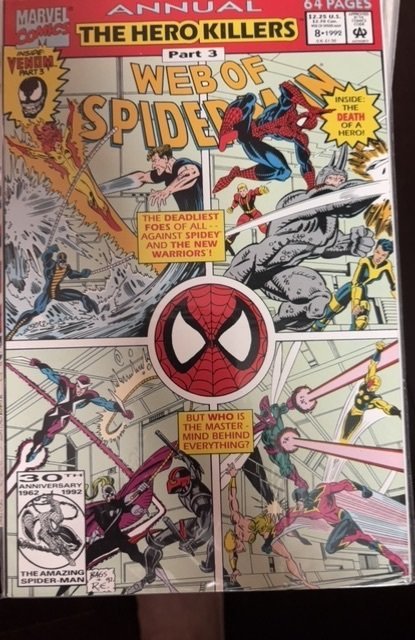 Web of Spider-Man Annual #8 (1992), raw, ungraded comic book — front cover