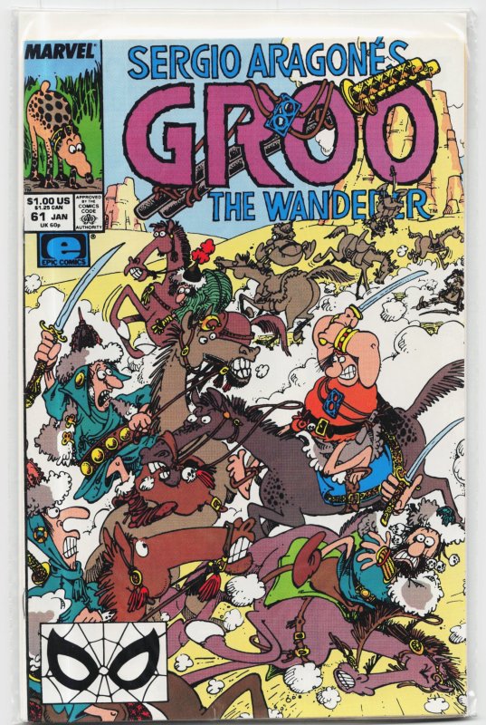 Groo the Wanderer #61 (Marvel Comics, 1989), raw, ungraded comic book — front cover