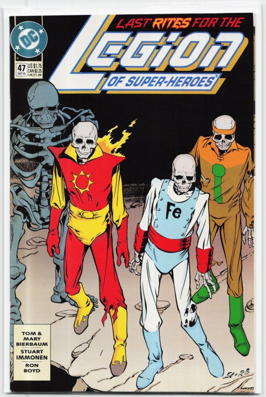 Legion of Super-Heroes #47 (DC Comics, 1993), raw, ungraded comic book — front cover