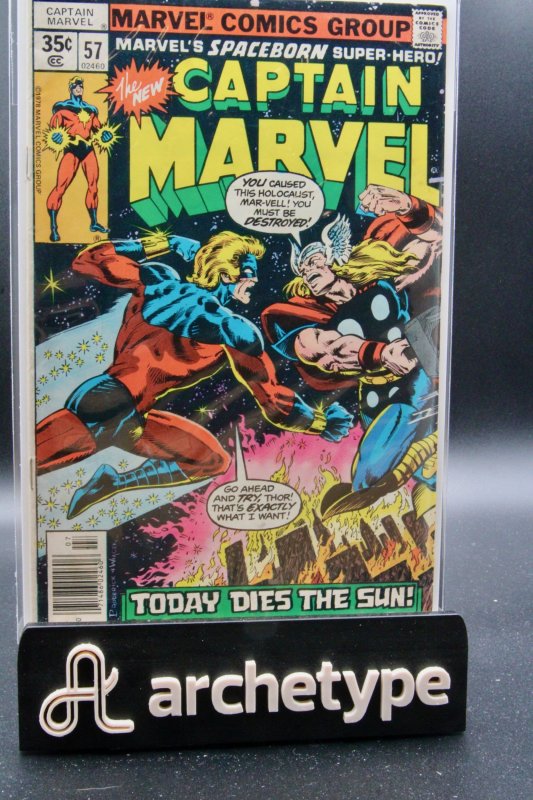 Captain Marvel #57 (Marvel Comics, 1978), raw comic book in 6.5 condition — front cover