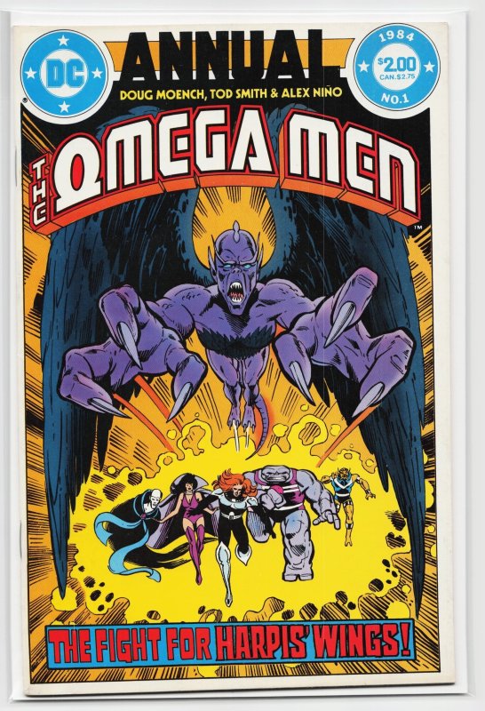 Omega Men Annual #1 (1984), raw, ungraded comic book — front cover