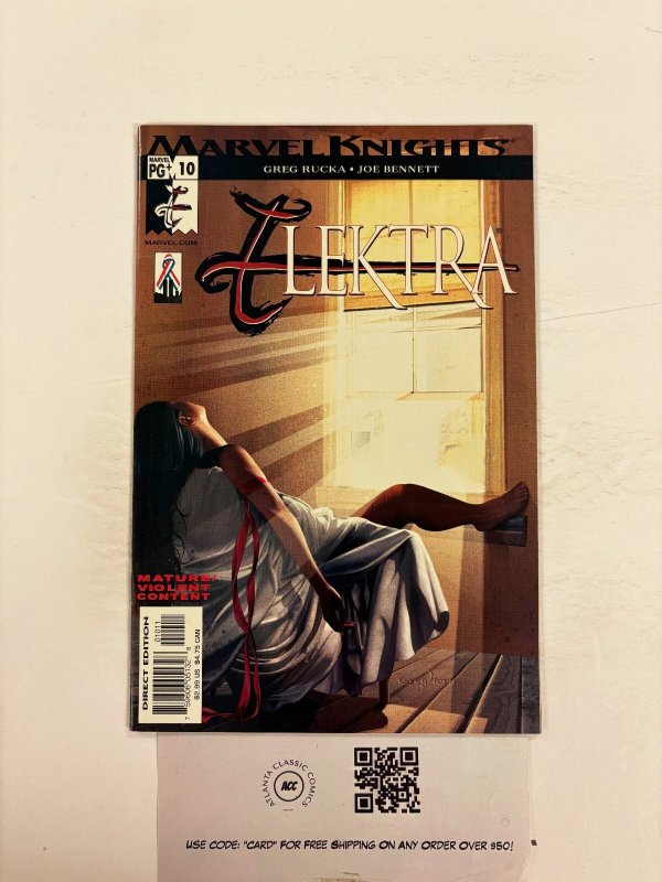 Elektra #10 (Marvel Comics, 1996), raw comic book in NM condition — front cover