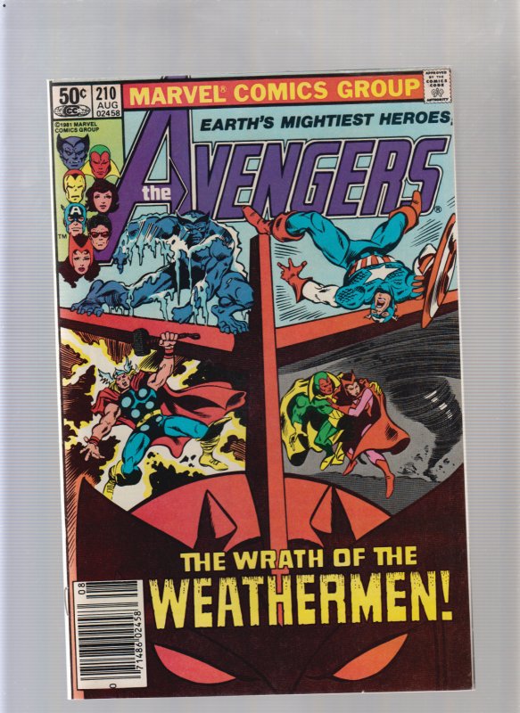 Avengers #210 (Marvel Comics, 1981), raw comic book in 8.5 condition — front cover