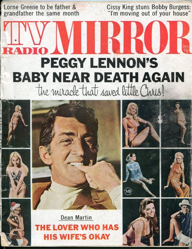 MAG: TV Radio Mirror Magazine December 1967- Dean Martin- William Shatner (1967), raw, ungraded comic book — front cover