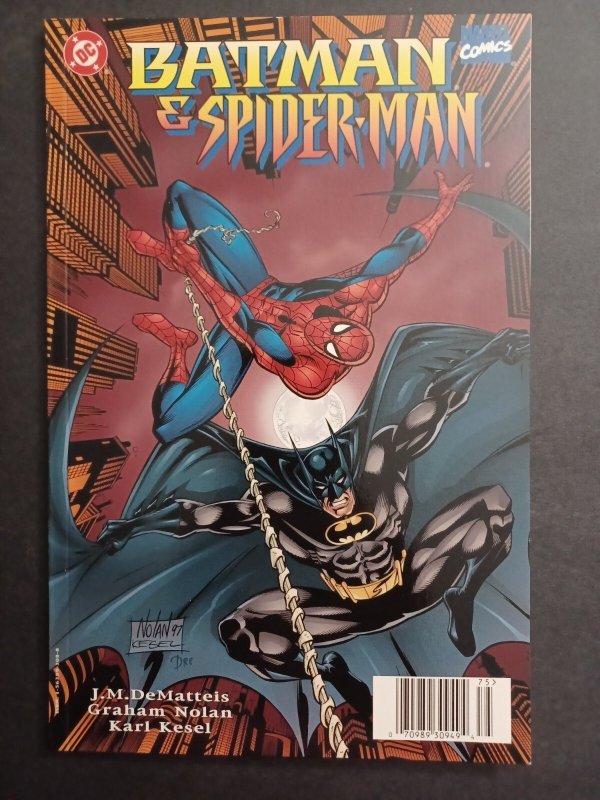 Batman & Spider-Man: New Age Dawning Newsstand - Marvel DC Crossover - 1997 - NM (1997), raw comic book in NM condition — front cover