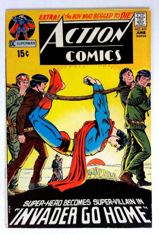 Action #401 (DC Comics, 1971), raw comic book in FN condition — front cover