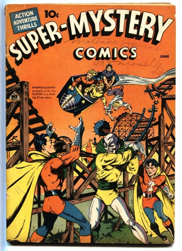 Super-Mystery Vol. 2 #2 (1941), raw comic book in VG- condition — front cover
