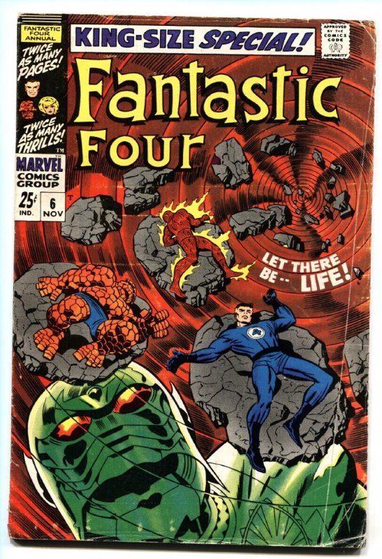 Fantastic Four Annual #6 - 1968 - Marvel - VG - Comic Book (Marvel Comics, 1968), raw comic book in VG condition — front cover