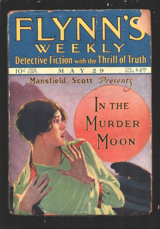 Flynn's 5/19/1926-Munsey-"In the Murder Moon"-Pulp Crime Stories-Gaston Leroux-M, raw, ungraded comic book — front cover
