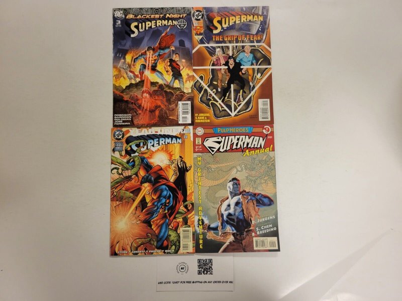 4 Superman DC Comic Books #3 101 7 9 Annual Blackest Night 28 TJ16, raw, ungraded comic book — front cover