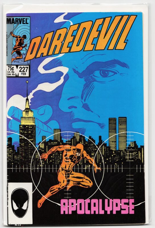 Daredevil #227 (Marvel Comics, 1986), raw, ungraded comic book — front cover