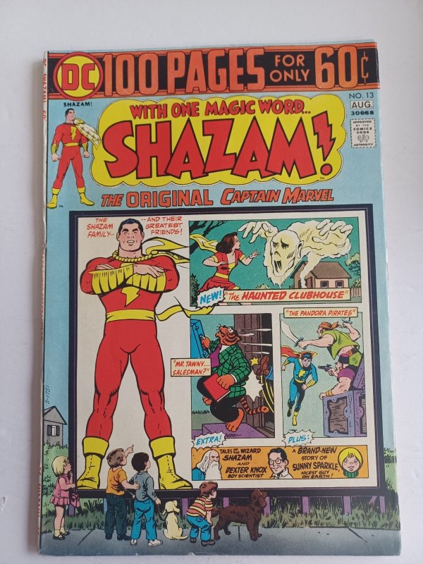 Shazam #13 (DC Comics, 1974), raw comic book in VF condition — front cover