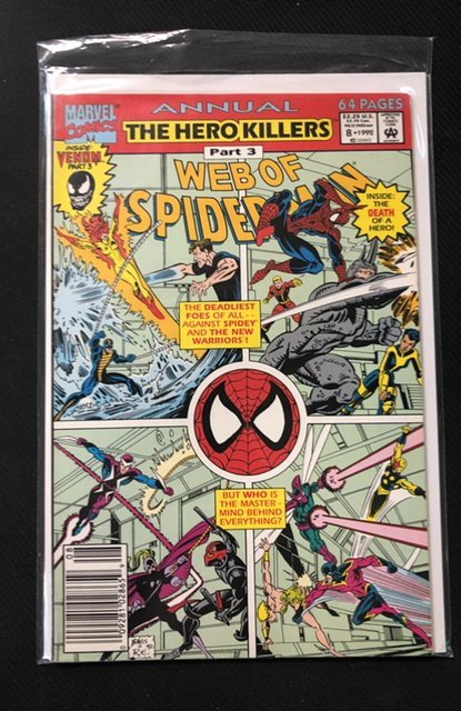 Web of Spider-Man Annual #8 (Marvel Comics, 1992), raw, ungraded comic book — front cover