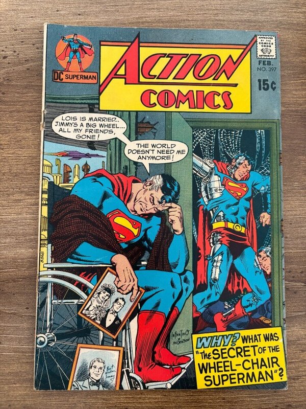 Action Comics #397 (DC Comics), raw comic book in FN condition — front cover