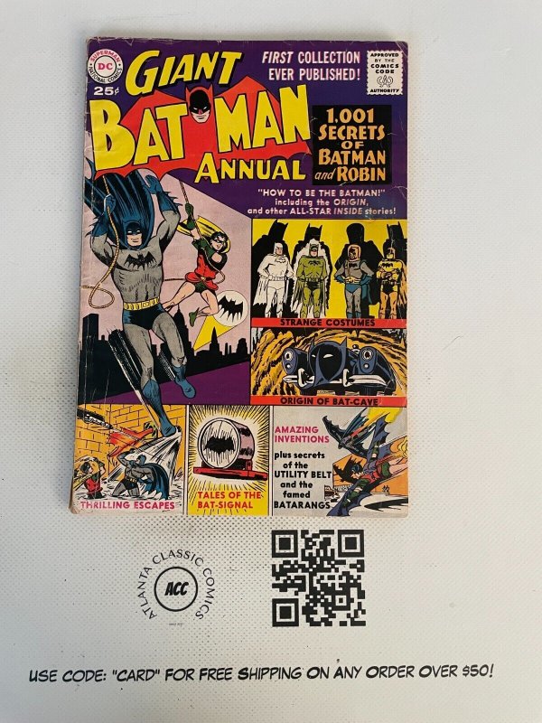 Giant Batman Annual 1001 Secrets of Batman & Robin DC Comic Book #1, raw comic book in FN- condition — front cover