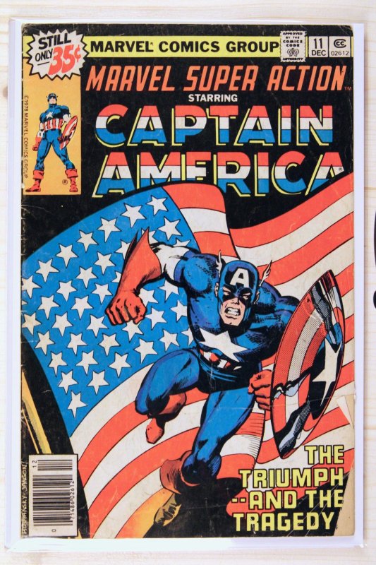 Marvel Super Action #11 (Marvel Comics, 1978), raw comic book in FN- 5.5 condition — front cover