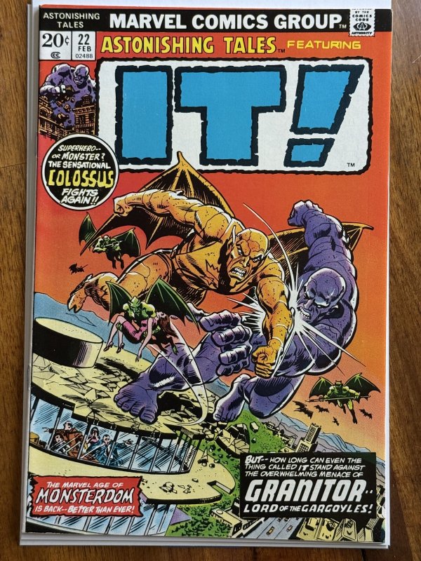Astonishing Tales #22 (Marvel Comics, 1974), raw comic book in VF+ 8.5 condition — front cover