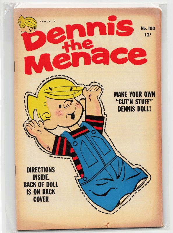 Dennis the Menace #100, raw, ungraded comic book — front cover