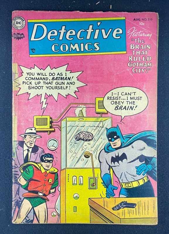 Detective Comics #210 (DC Comics, 1937), raw comic book in GD+ 2.5 condition — front cover