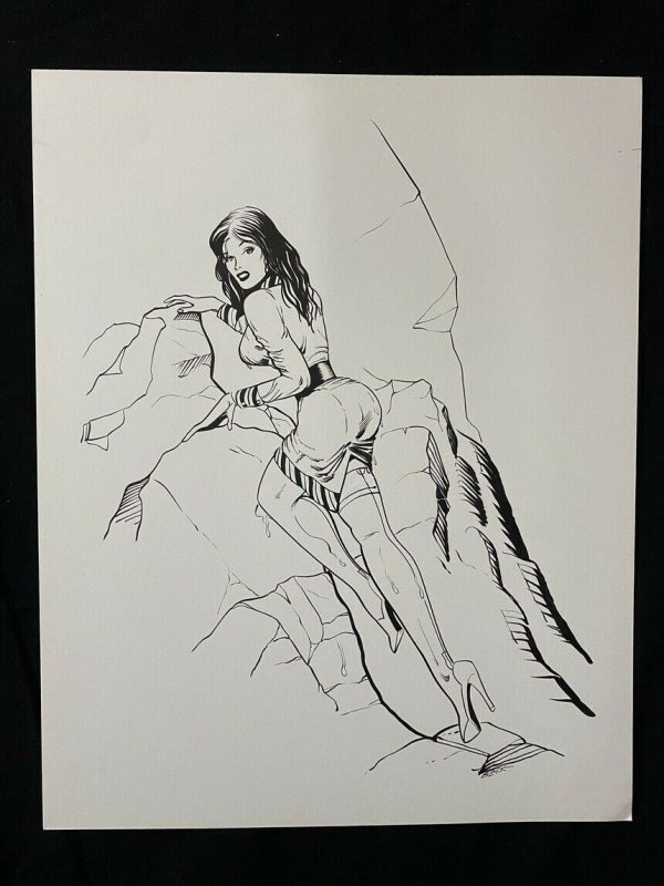 Senorita Rio Original Pin Up by Bill Black- Rocks, raw, ungraded comic book — front cover