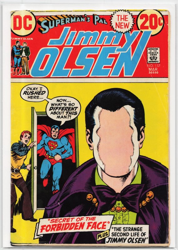 Superman's Pal, Jimmy Olsen #157 (DC Comics, 1973), raw, ungraded comic book — front cover
