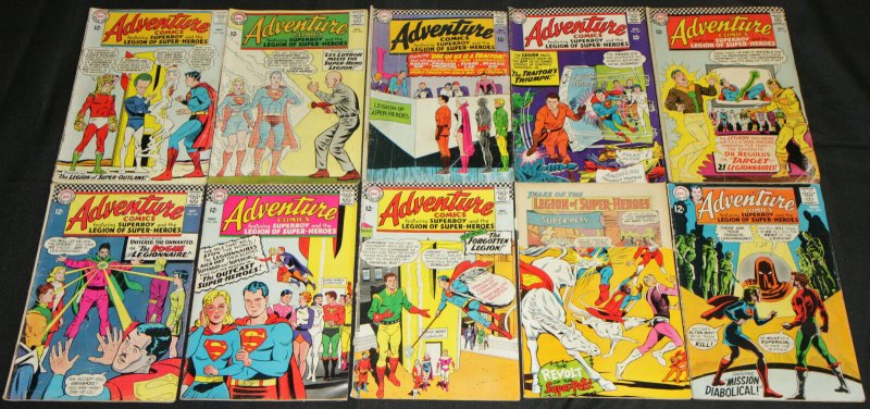 Vintage DC Silver-Copper Superboy & Legion OF Super-Heroes Titles 85 Comic Lot, raw, ungraded comic book — front cover