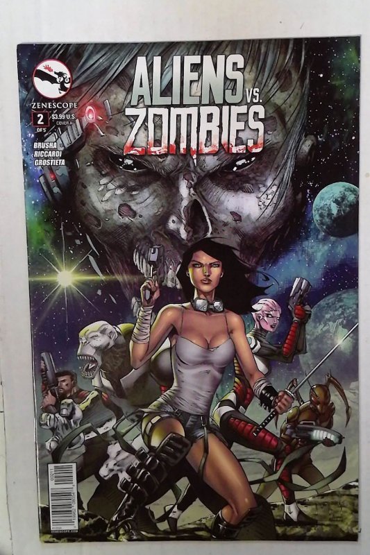 Aliens vs. Zombies #2 (Zenescope Entertainment, 2015), raw comic book in NM condition — front cover