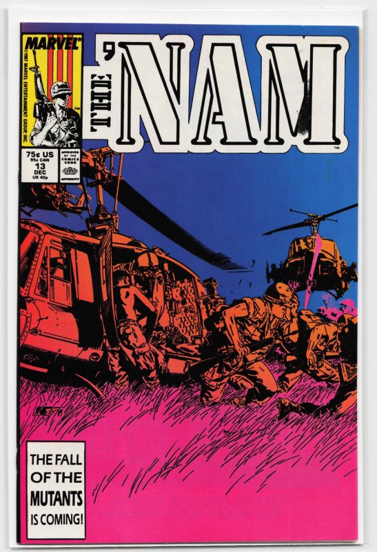 The 'Nam #13 (Marvel Comics, 1987), raw, ungraded comic book — front cover
