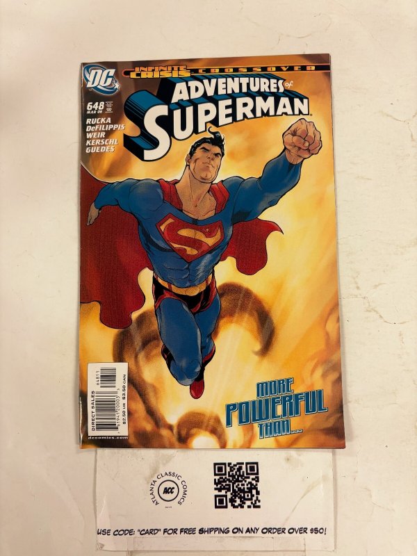 Adventures of Superman #648 (DC Comics), raw comic book in NM condition — front cover