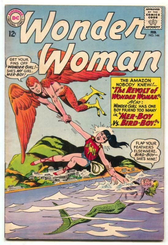 Wonder Woman #144 (DC Comics, 1964), raw comic book in FN+ condition — front cover